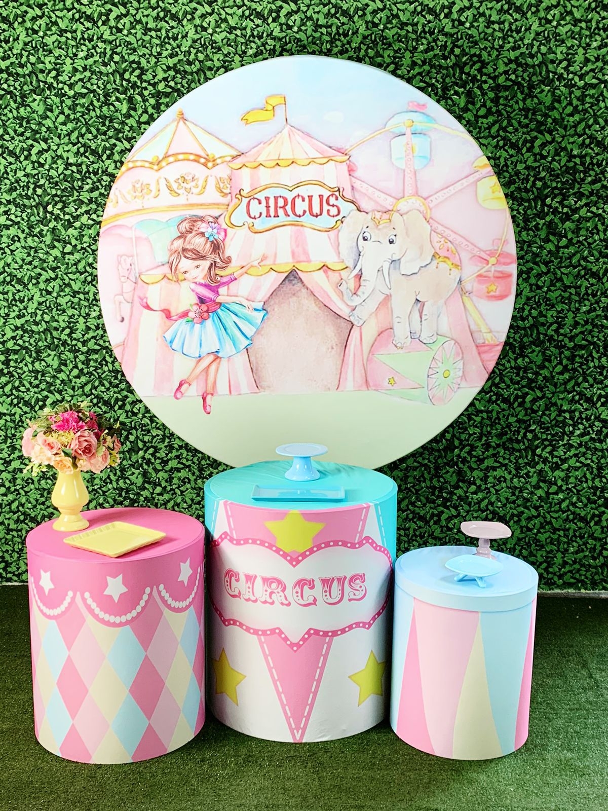 Kit Pegue E Monte Circo Rosa (Bronze) - maya.locacoes