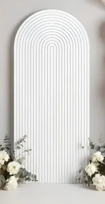 Painel Branco Ripado - maya.locacoes