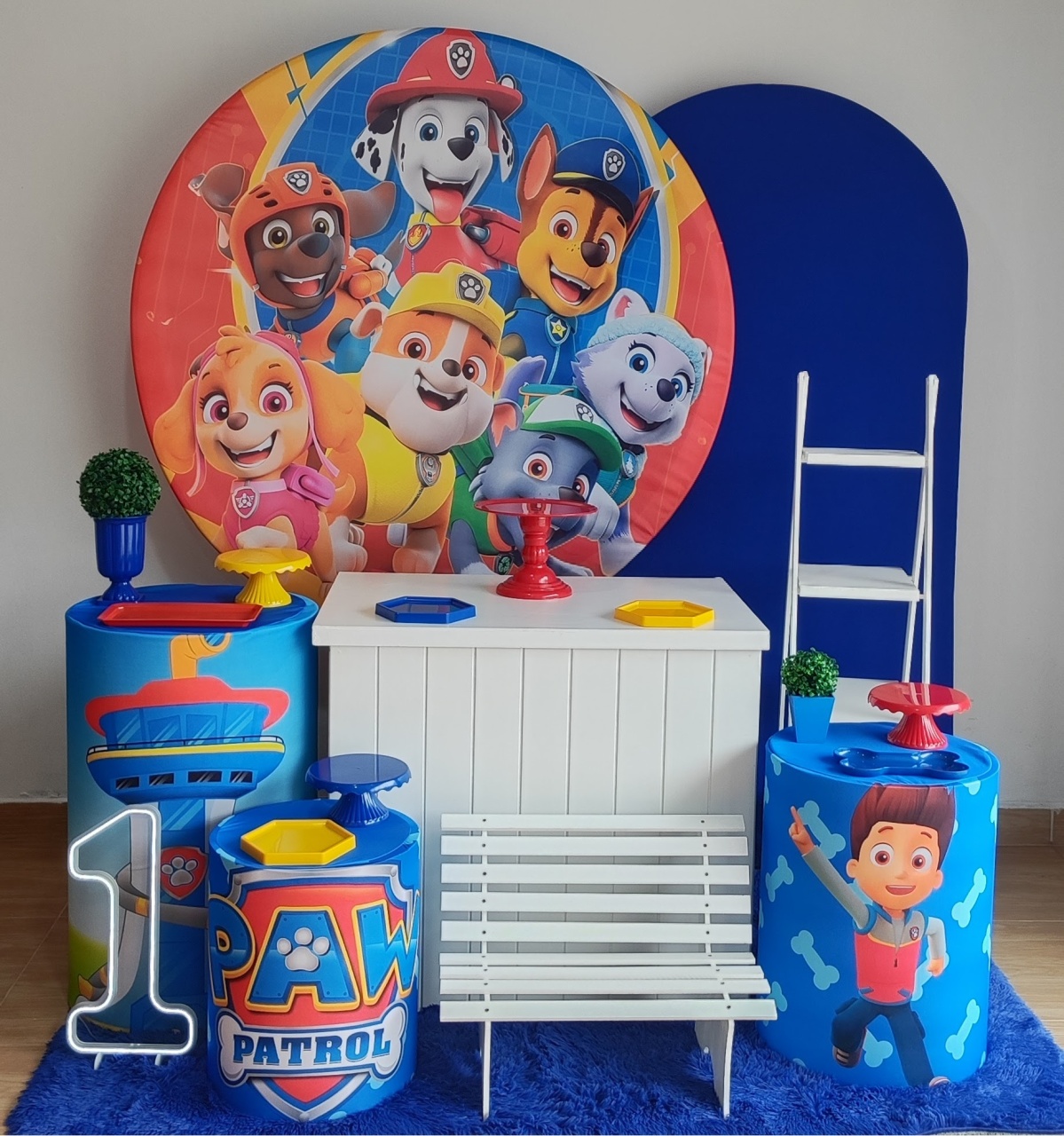 Patrulha 2 Com Painel Romano - Gi Festas  Pegue e Monte