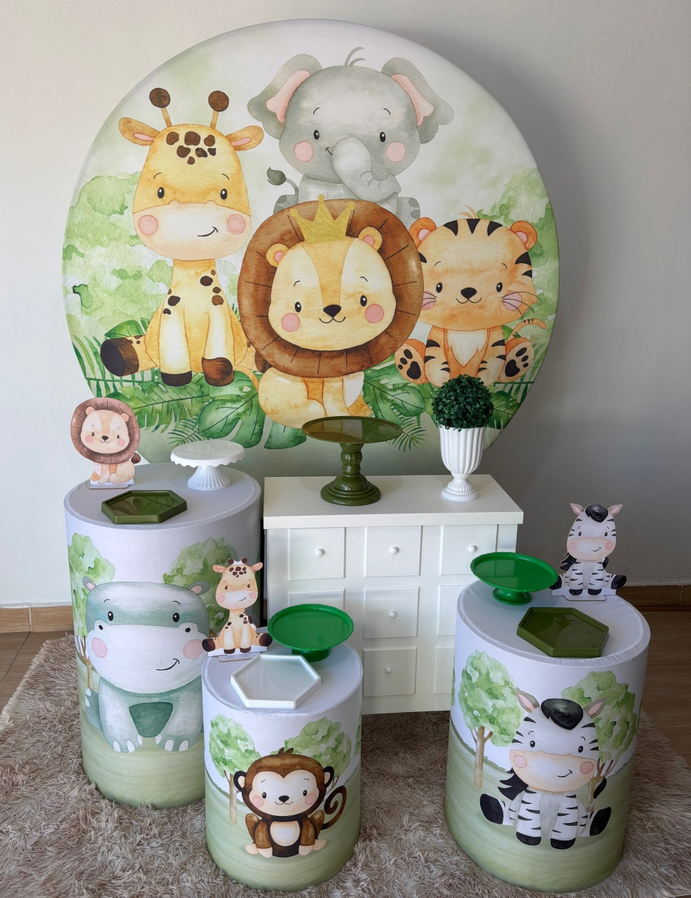 Safari Baby Com Cômoda - Gi Festas  Pegue e Monte