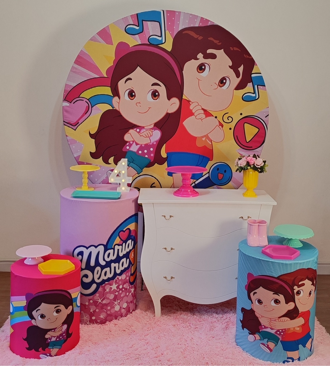 Maria Clara E Jp Com Cômoda - Gi Festas  Pegue e Monte