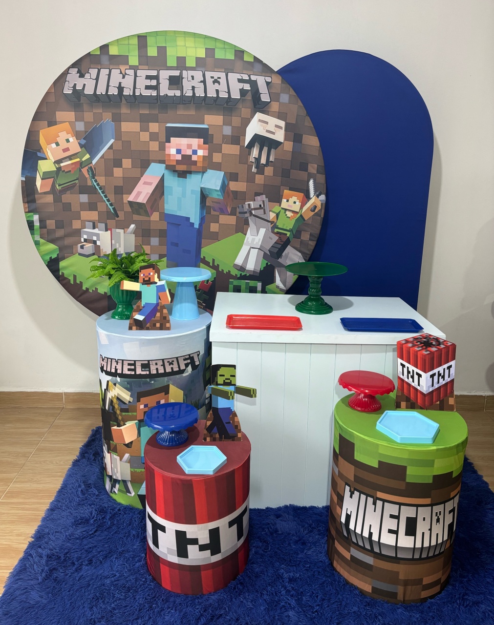 Minecrafit Com Painel Romano - Gi Festas  Pegue e Monte