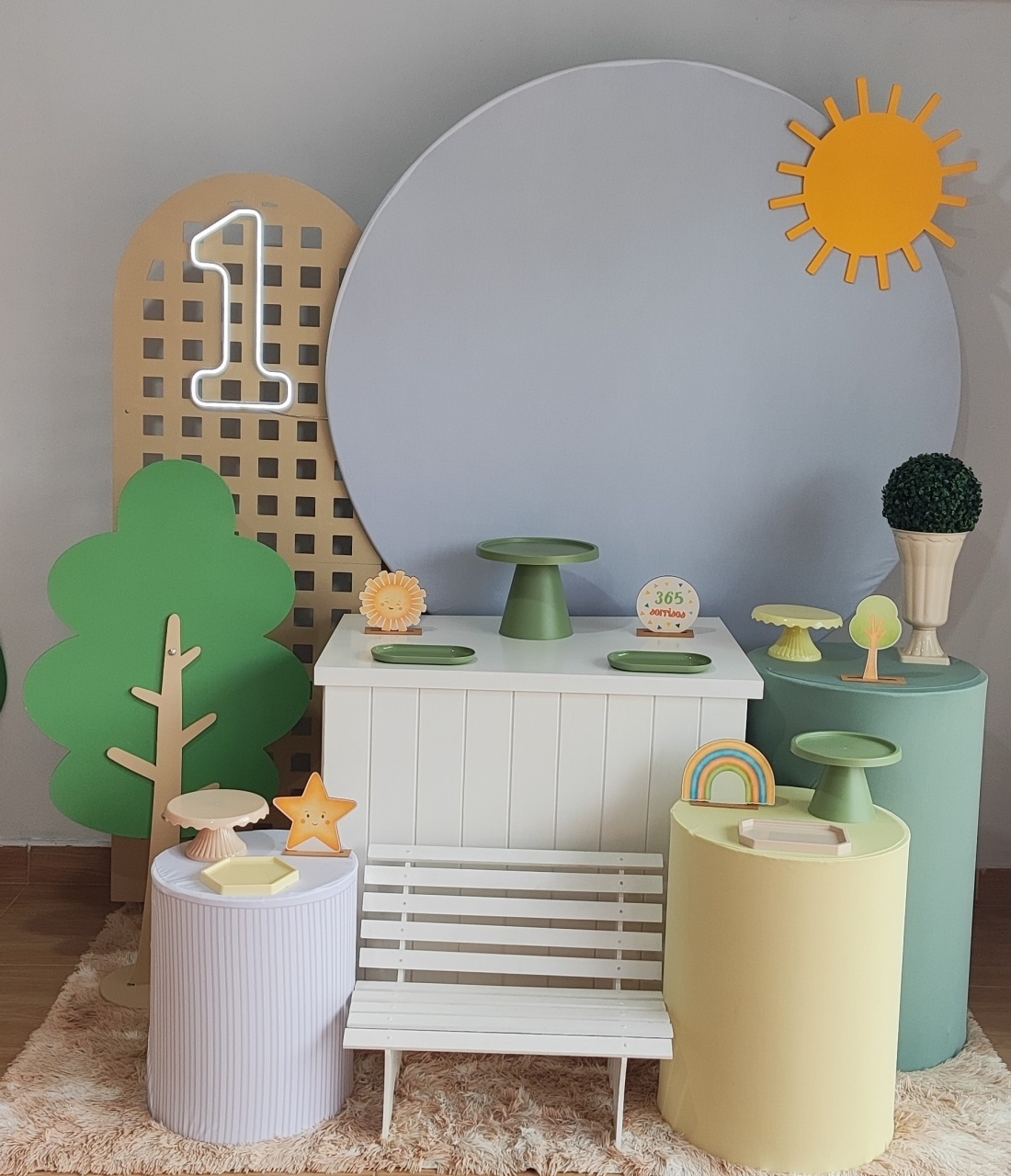 Volta Ao Sol, Painel Treliça E Led 1 - Gi Festas  Pegue e Monte