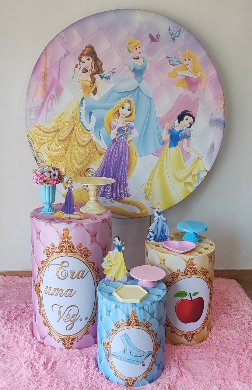 Princesas Cilindros - Gi Festas  Pegue e Monte