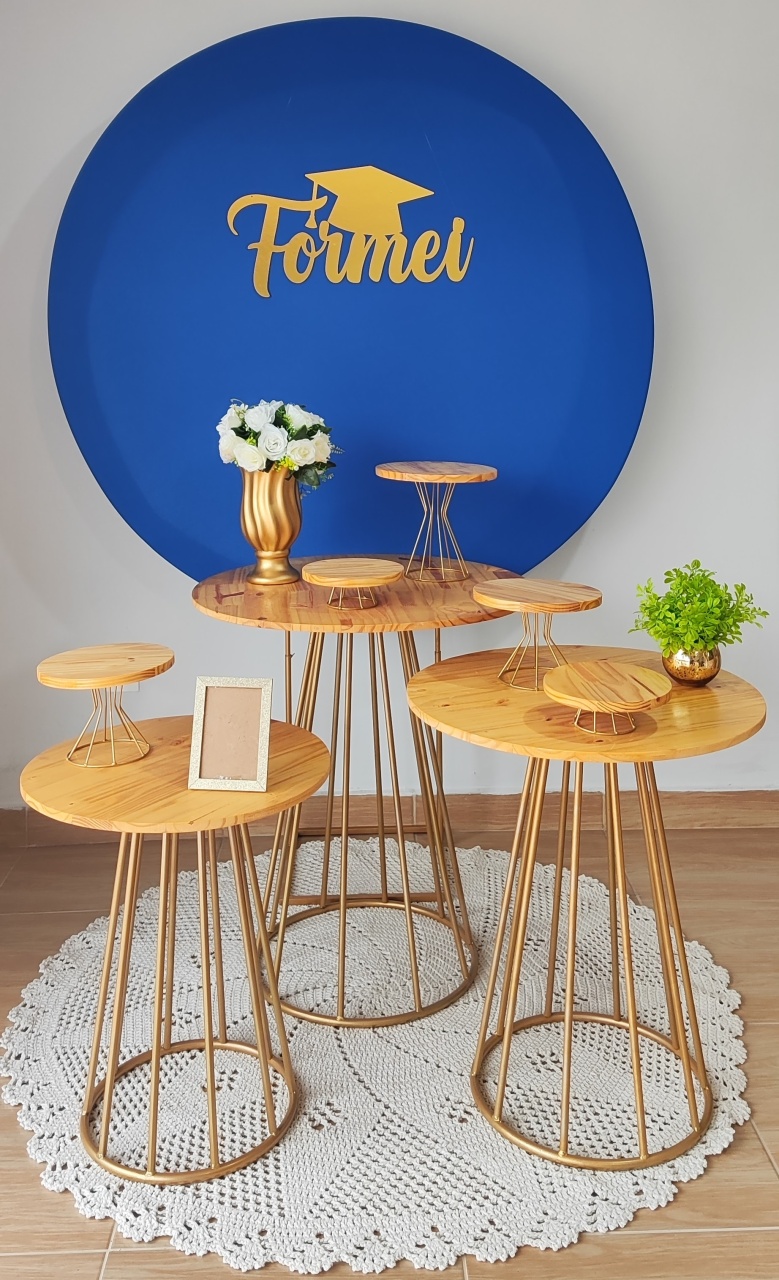 Painel Redondo Azul Formei - Gi Festas  Pegue e Monte