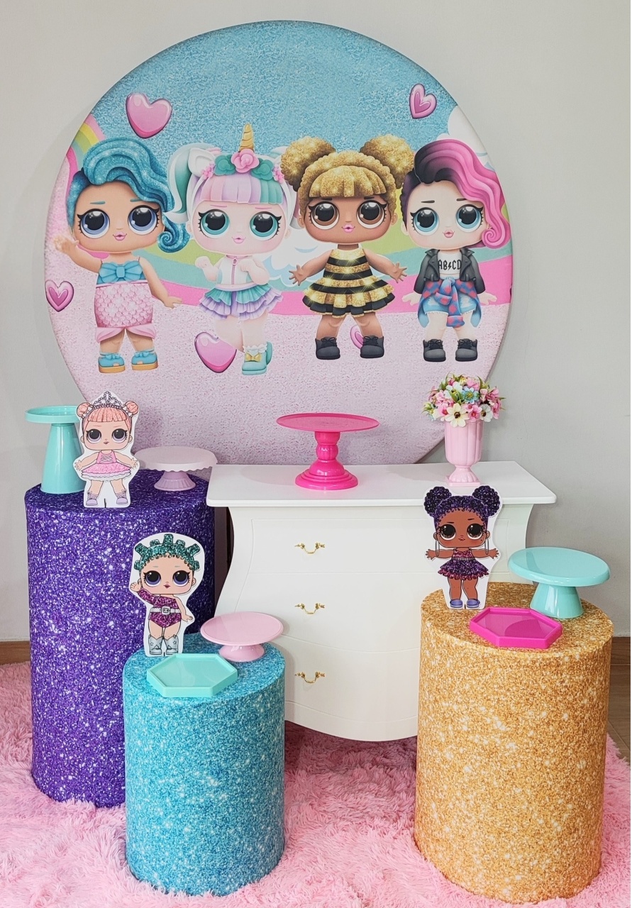 Lol Com Cômoda Dourada - Gi Festas  Pegue e Monte