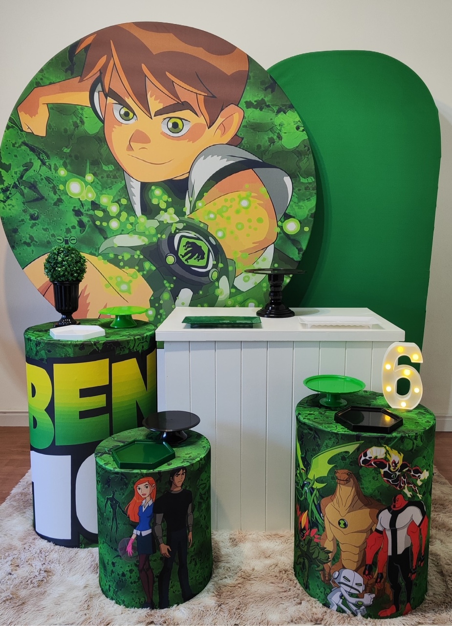 Ben 10 Com Painel Romano - Gi Festas  Pegue e Monte