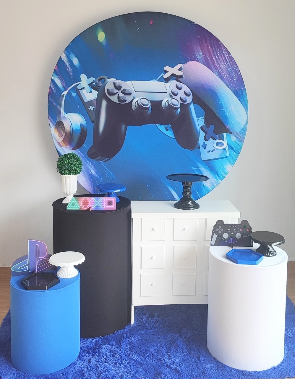Video Game Com Cômoda - Gi Festas  Pegue e Monte