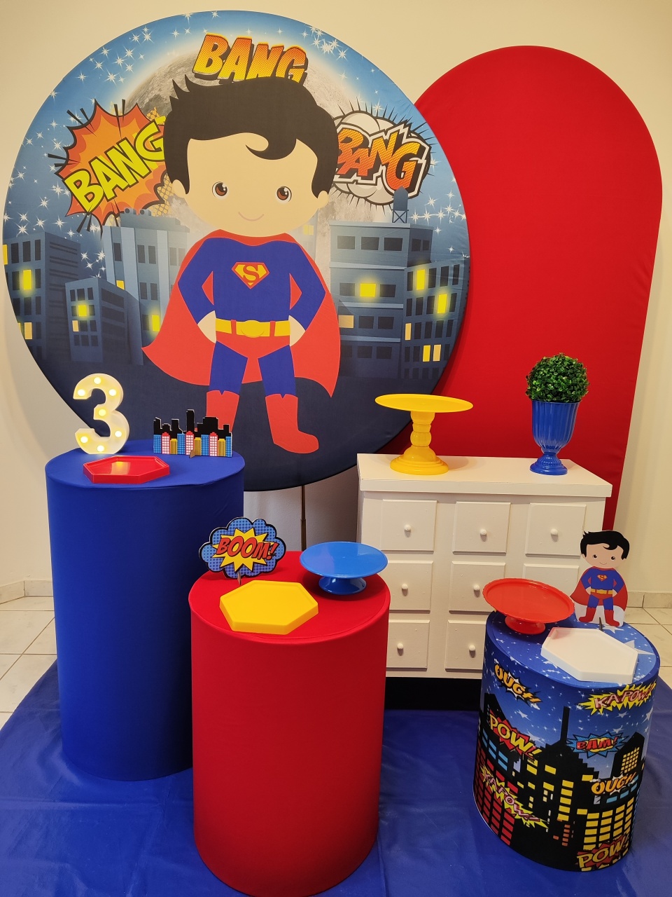 Superman Com Cômoda - Gi Festas  Pegue e Monte