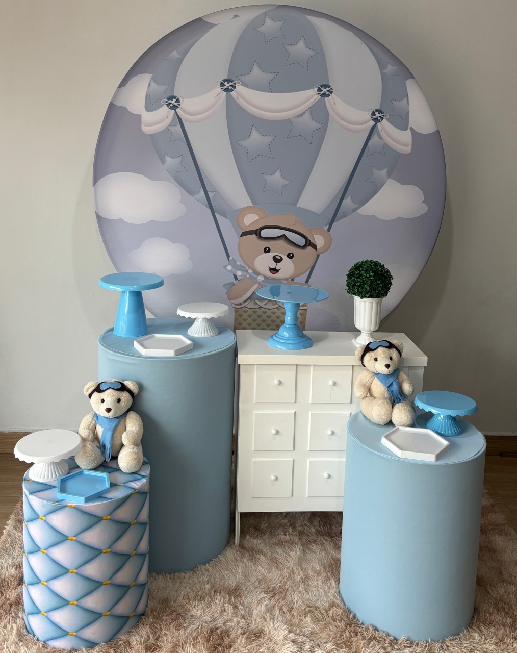 Urso Baloeiro Com Cômoda - Gi Festas  Pegue e Monte