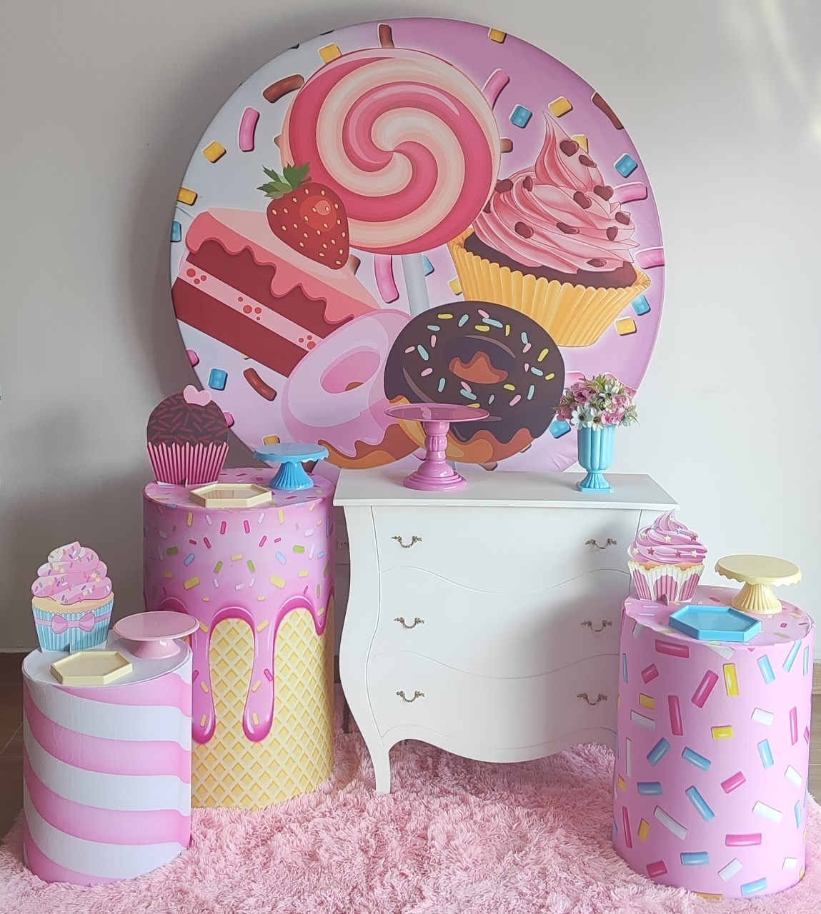 Confeitaria, Doces Com Cômoda - Gi Festas  Pegue e Monte