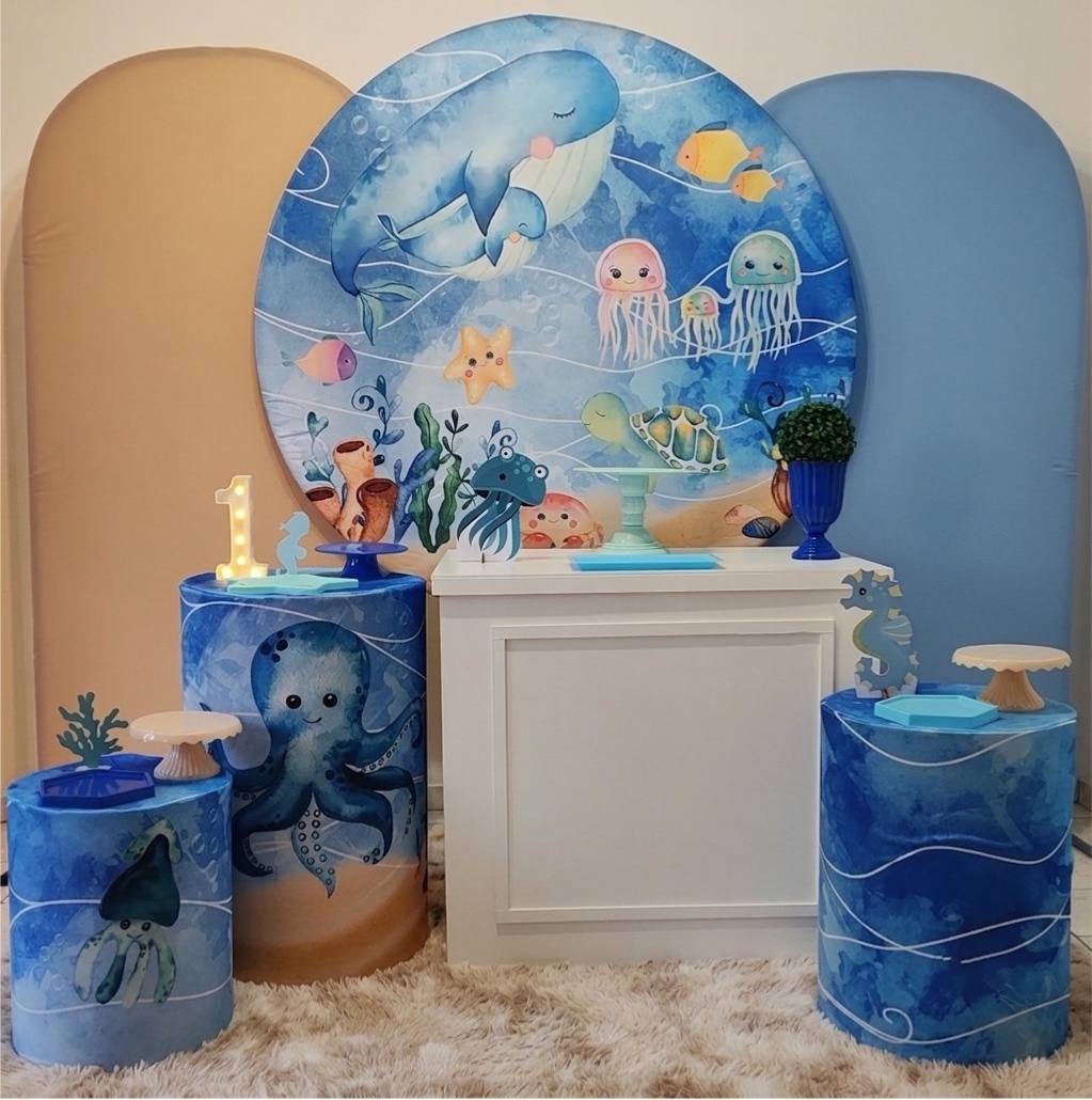 Fundo Mar Menino Com 2 Romano - Gi Festas  Pegue e Monte