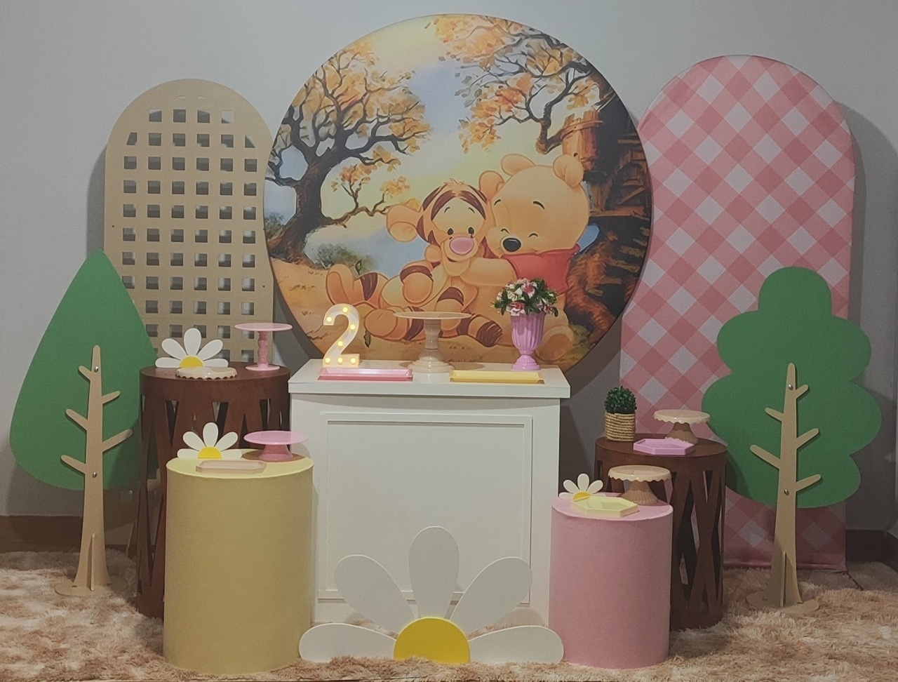 Ursinho Pooh Com 2 Painéis - Gi Festas  Pegue e Monte