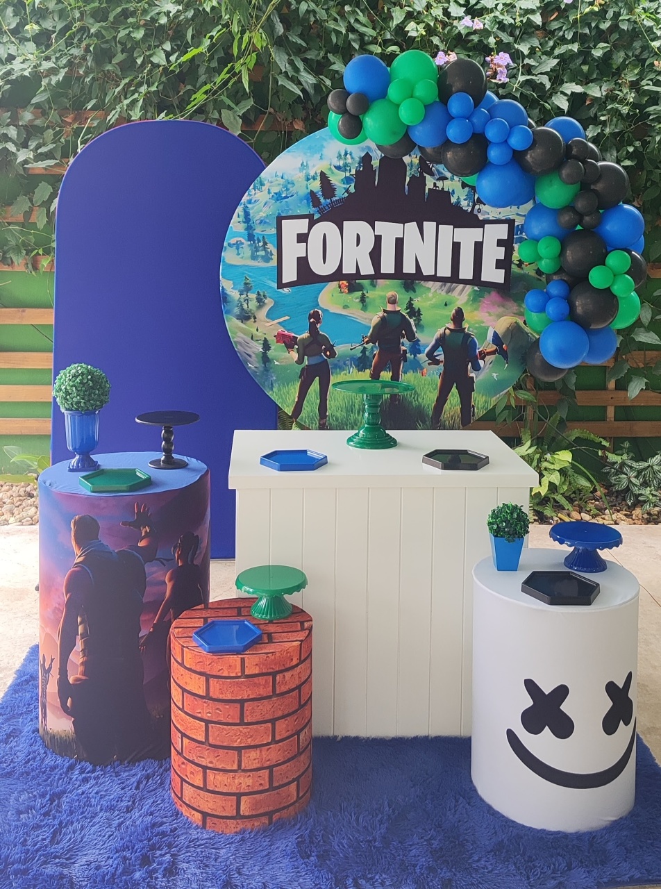 Fortnite Com Painel Romano - Gi Festas  Pegue e Monte