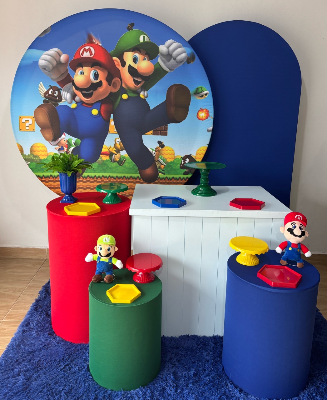 Mario Com Painel Romano - Gi Festas  Pegue e Monte