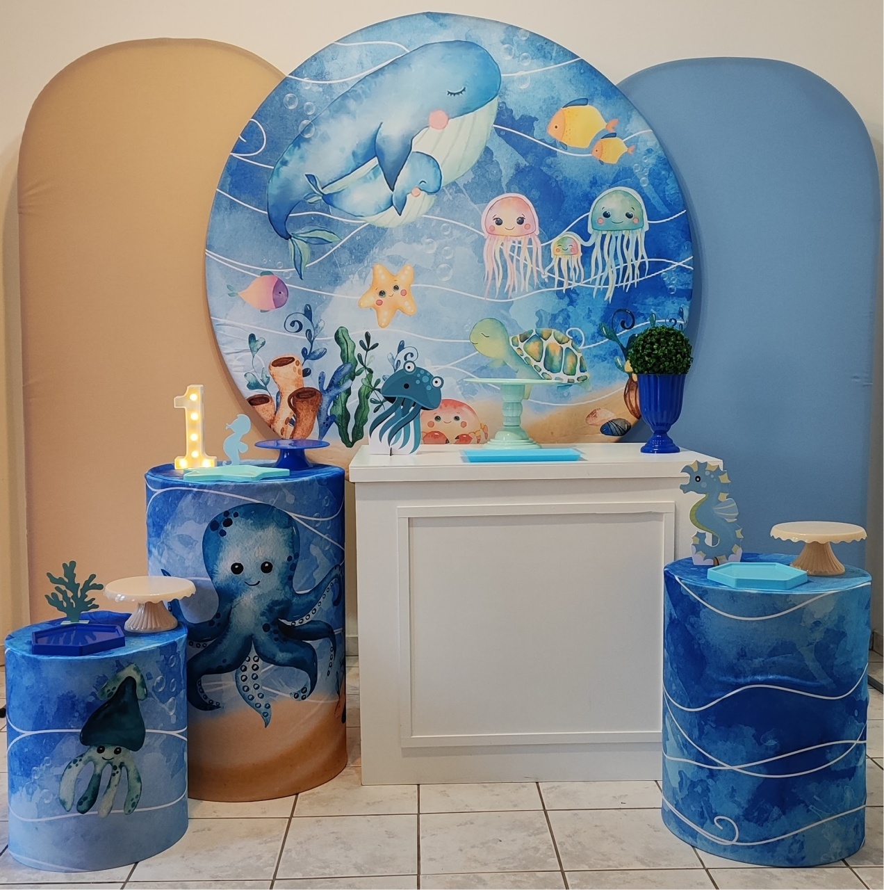 Fundo Mar Menino Com 2 Romano - Gi Festas  Pegue e Monte
