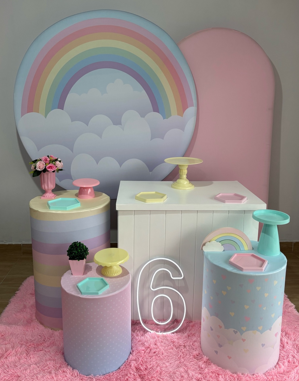 Arco Iris Candy 2 Com Painel - Gi Festas  Pegue e Monte