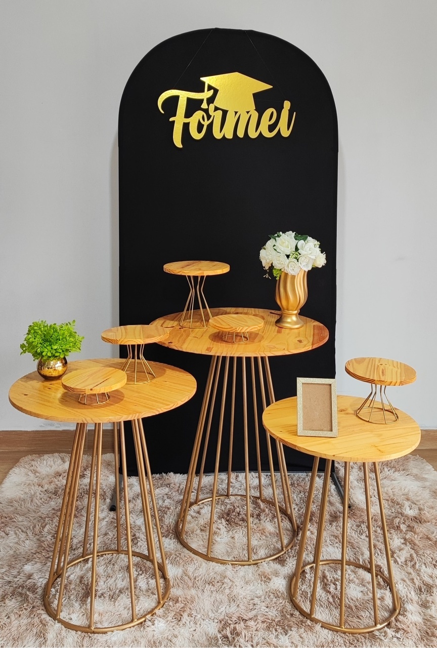 Painel Romano Formei Preto  - Gi Festas  Pegue e Monte