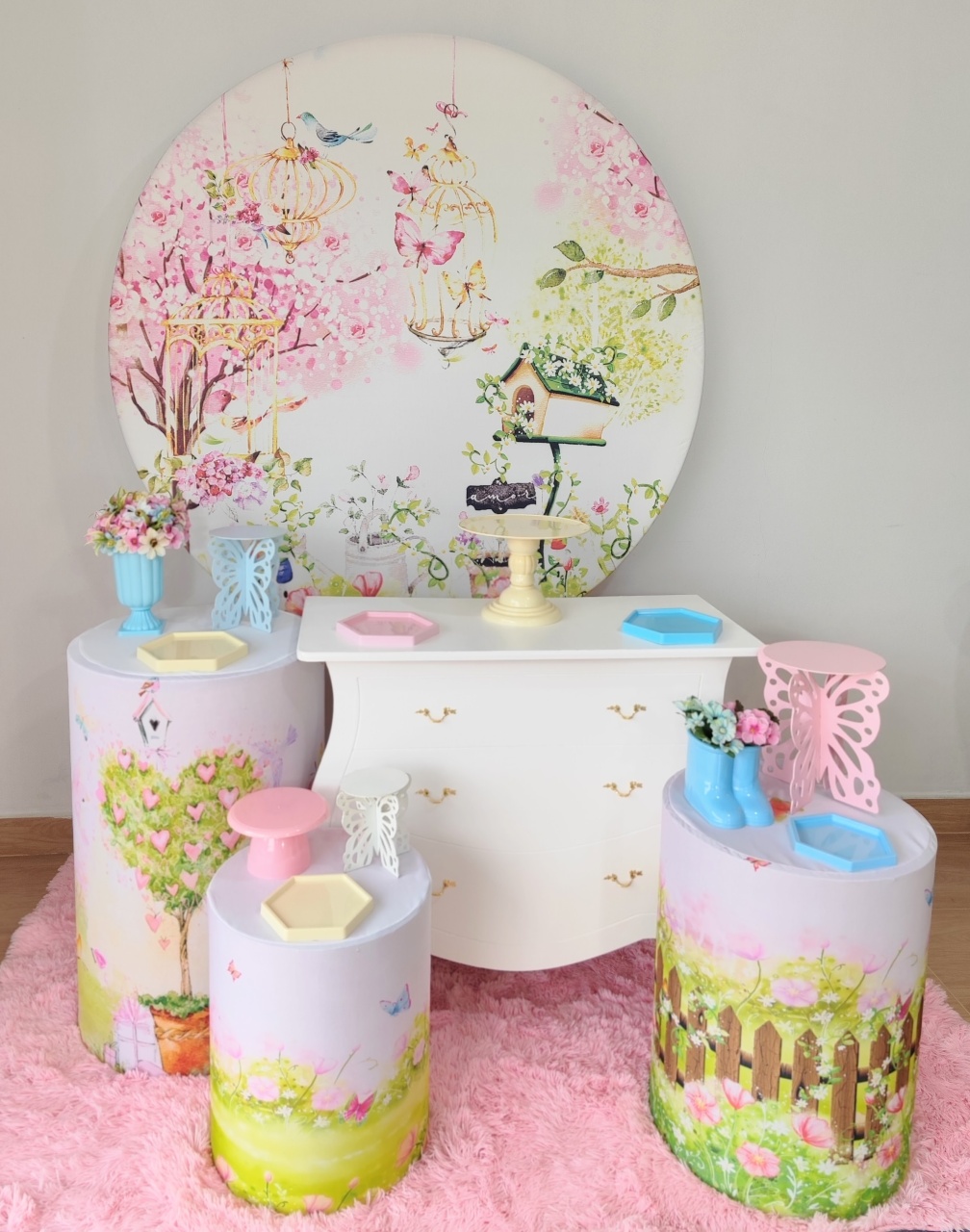 Jardim Encantado Com Cômoda - Gi Festas  Pegue e Monte