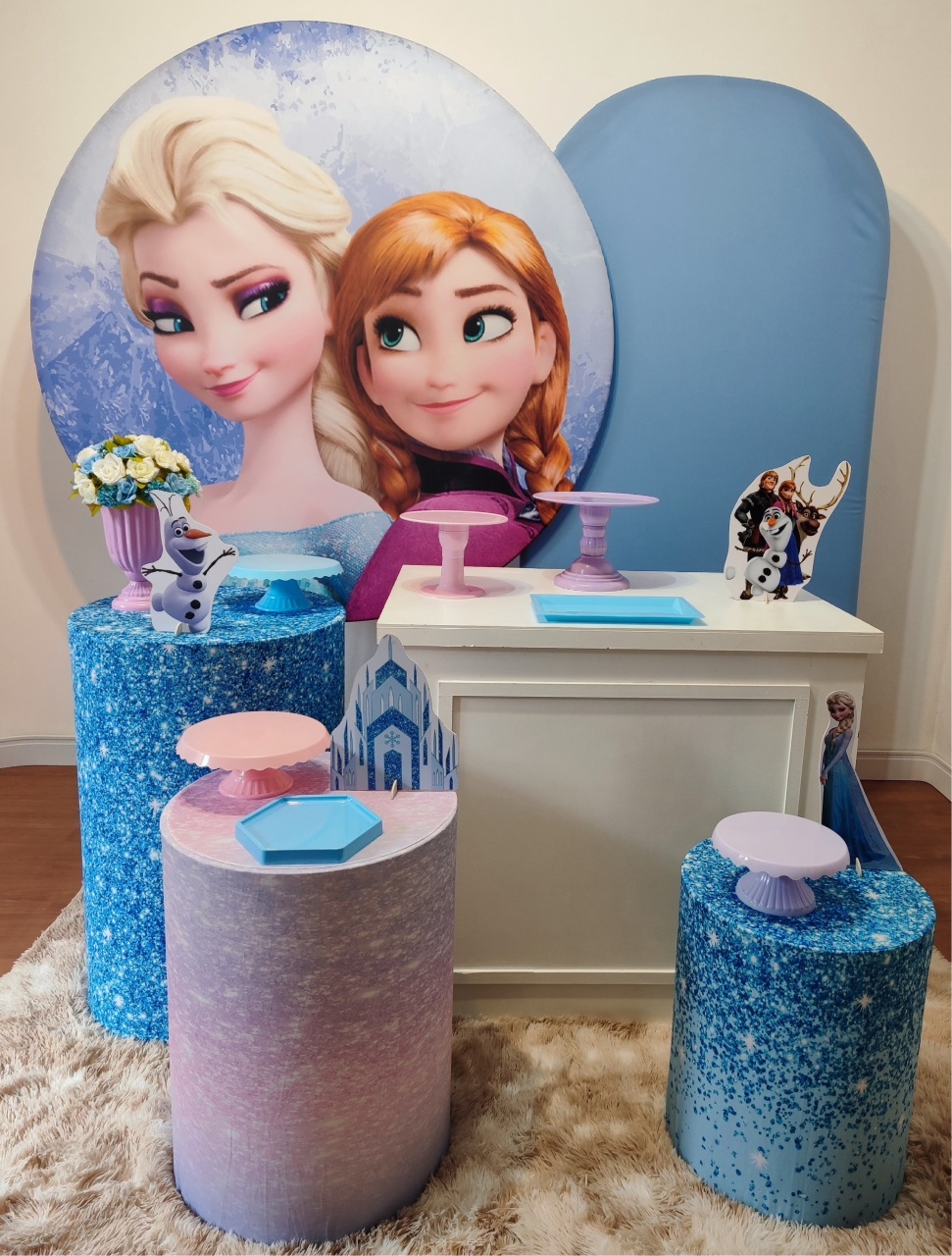 Frozen Com Painel Romano - Gi Festas  Pegue e Monte