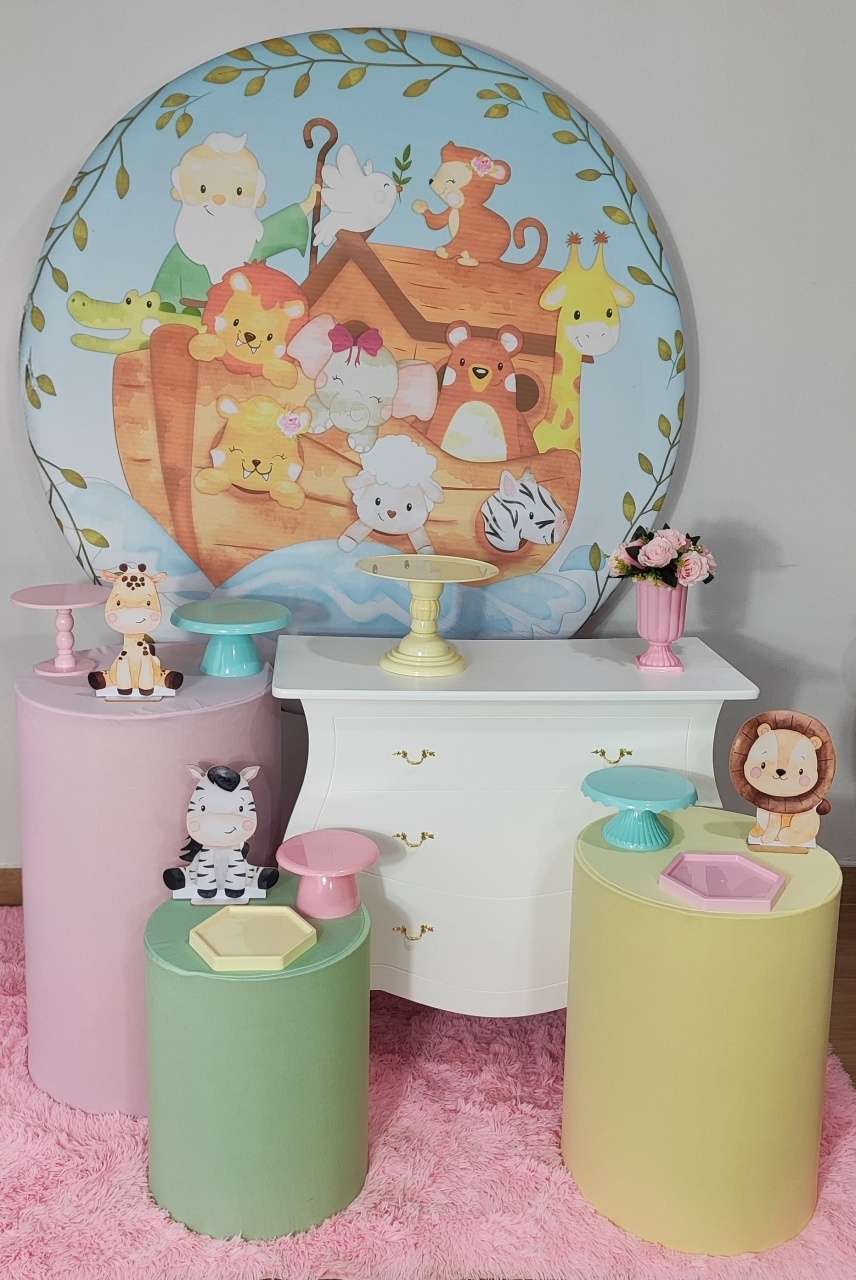 Arca Noé Menina Com Cômoda - Gi Festas  Pegue e Monte