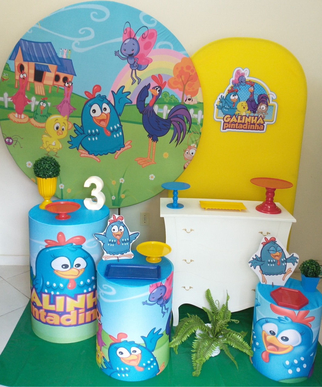 Galinha Pintadinha Com Cômoda - Gi Festas  Pegue e Monte