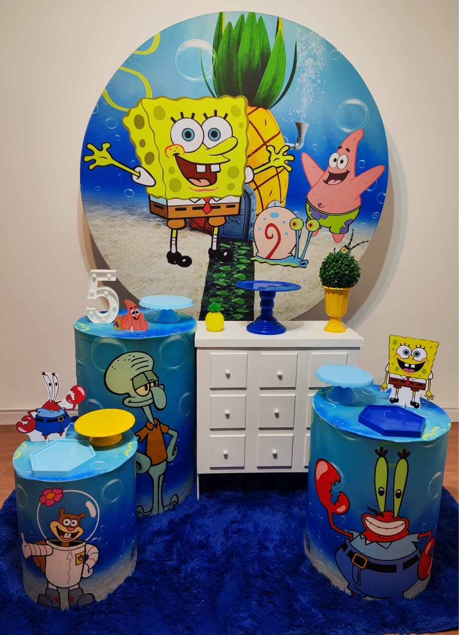 Bob Esponja Com Cômoda - Gi Festas  Pegue e Monte