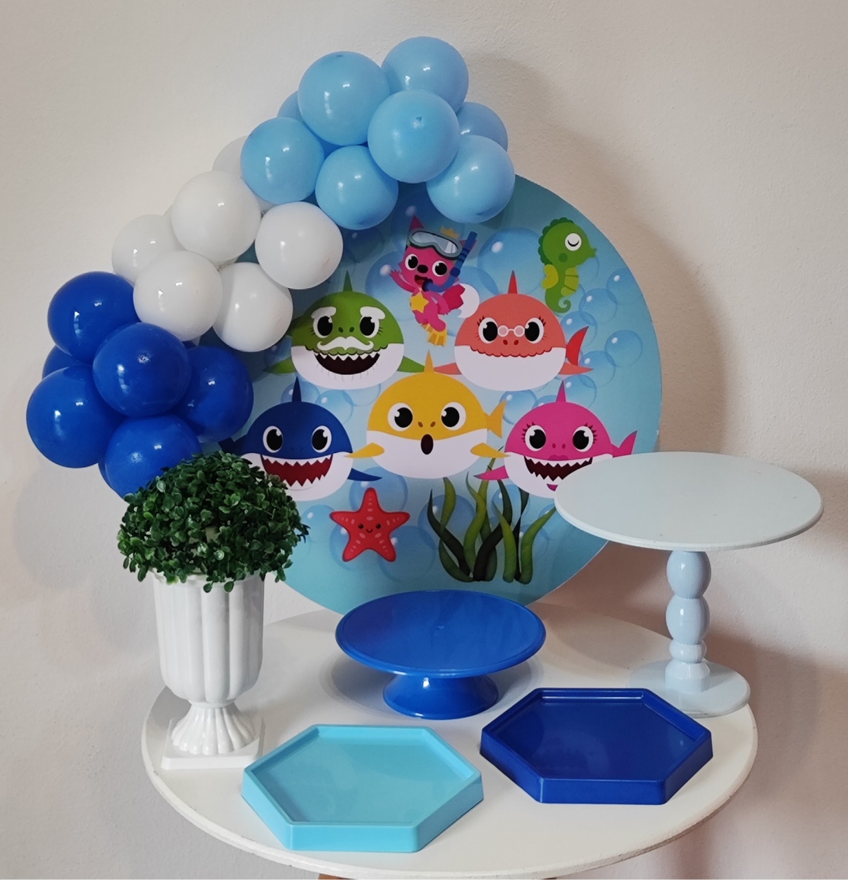 Kit Mesa Baby Shark - Gi Festas  Pegue e Monte