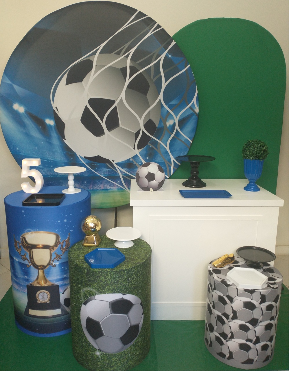 Futebol Com Painel Romano - Gi Festas  Pegue e Monte