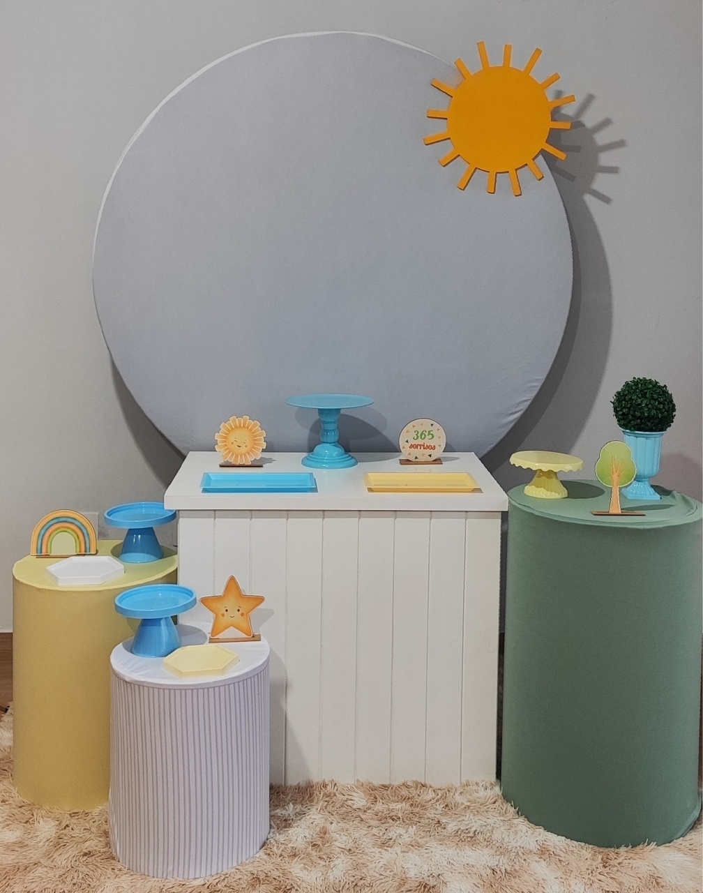 Volta Ao Sol, Painel Redondo - Gi Festas  Pegue e Monte