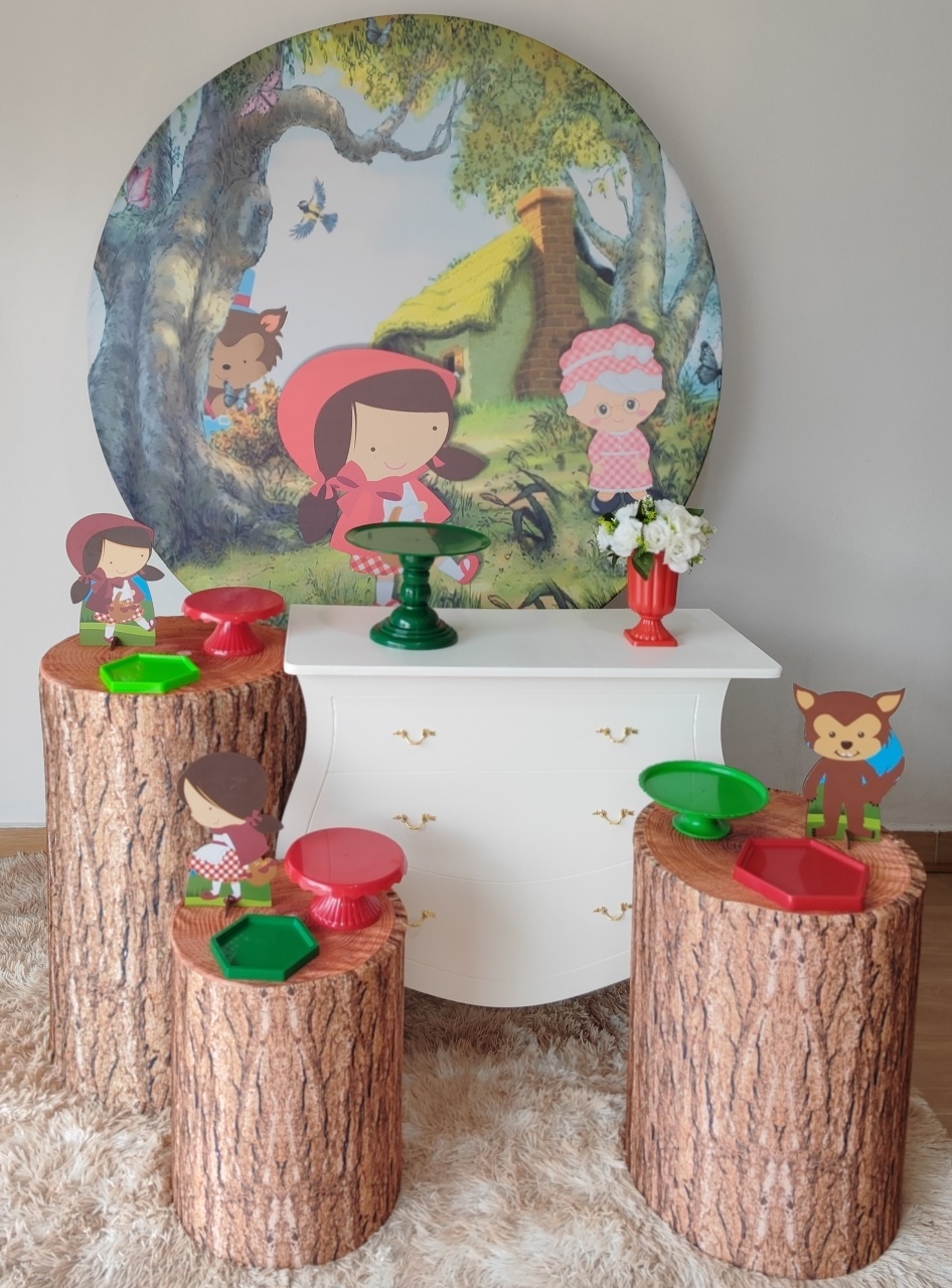 Chapeuzinho Vermelho Com Cômoda - Gi Festas  Pegue e Monte