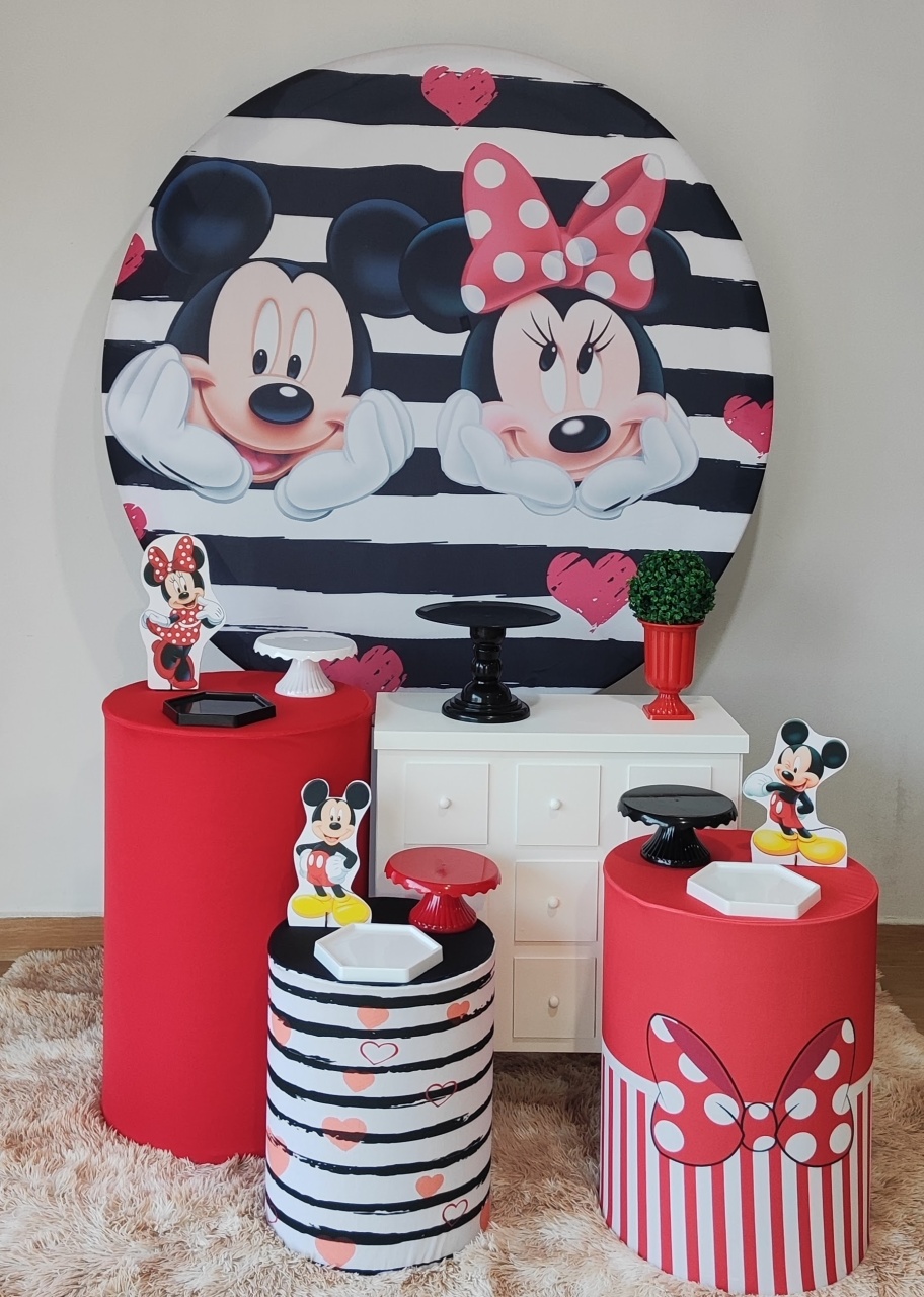 Minie E Mickey Com Cômoda - Gi Festas  Pegue e Monte