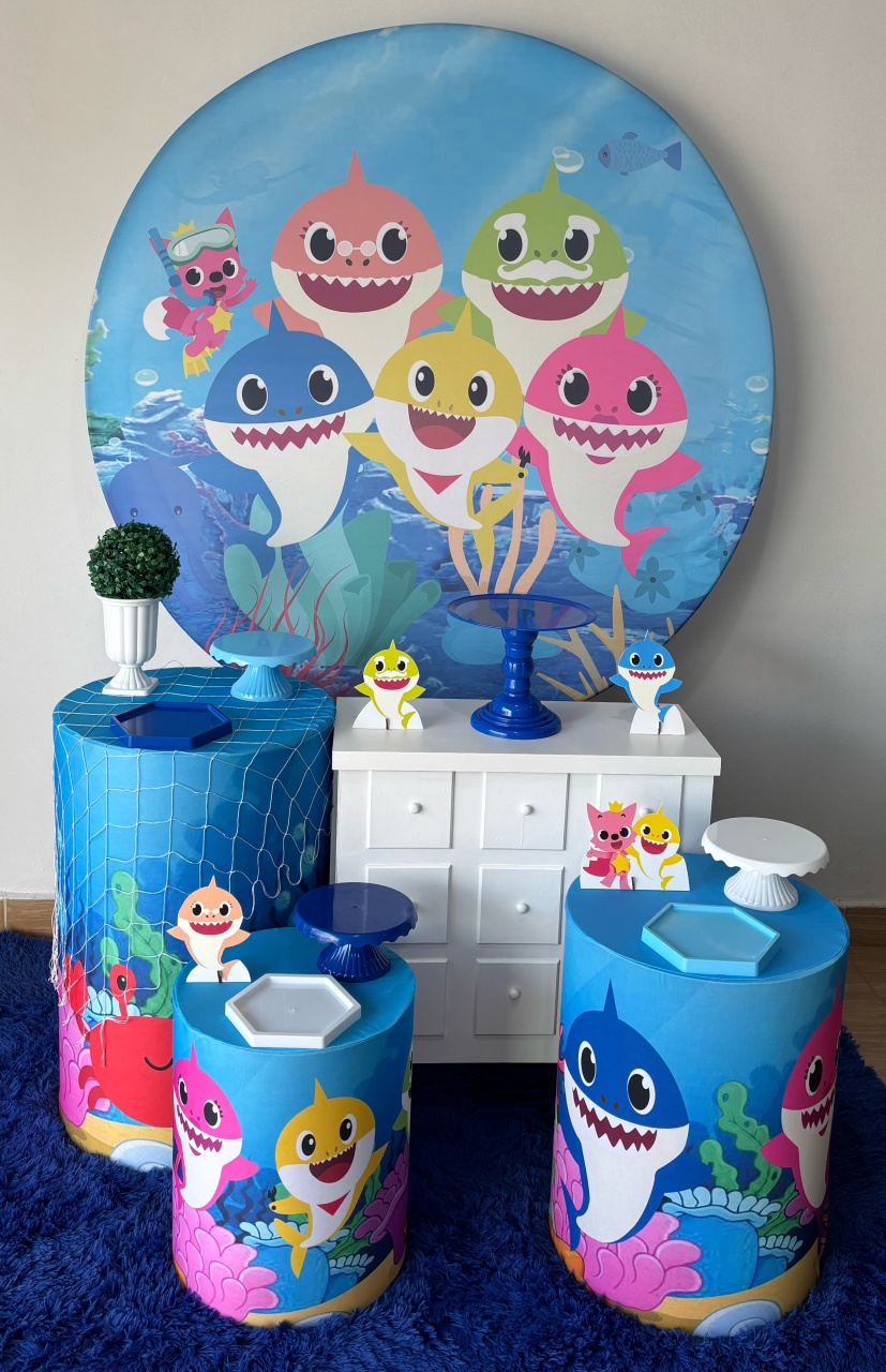 Baby Shark Com Cômoda - Gi Festas  Pegue e Monte