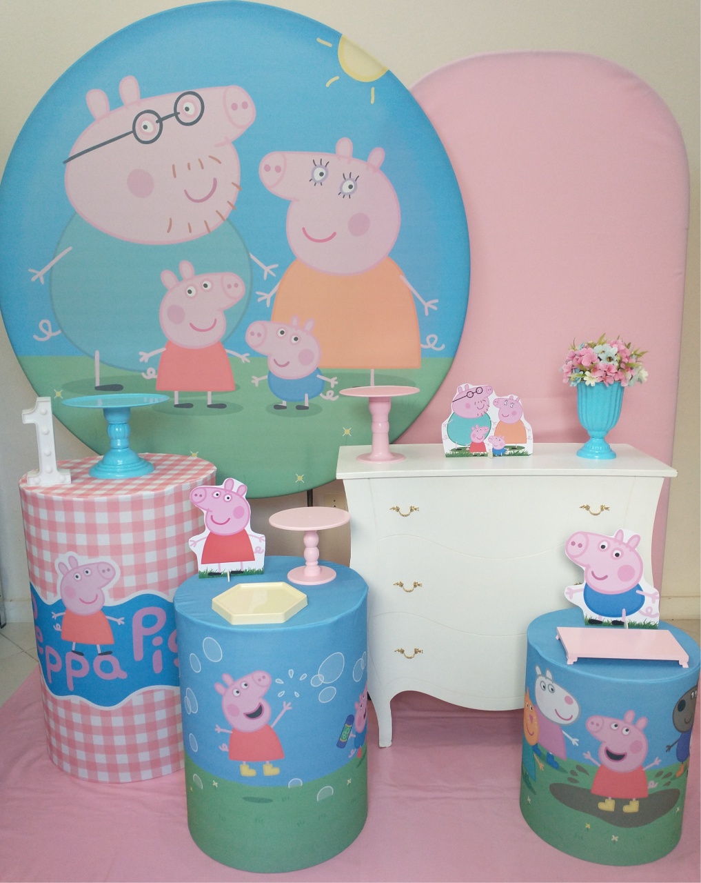 Peppa Pig Com Cômoda  - Gi Festas  Pegue e Monte