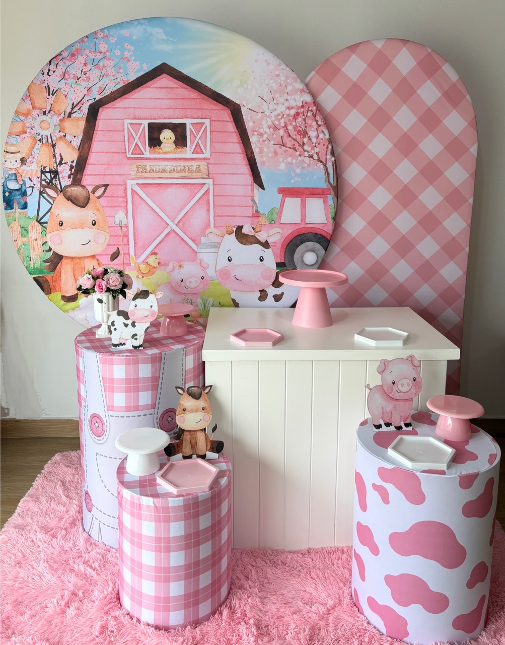 Fazendinha Menina Com Cômoda - Gi Festas  Pegue e Monte