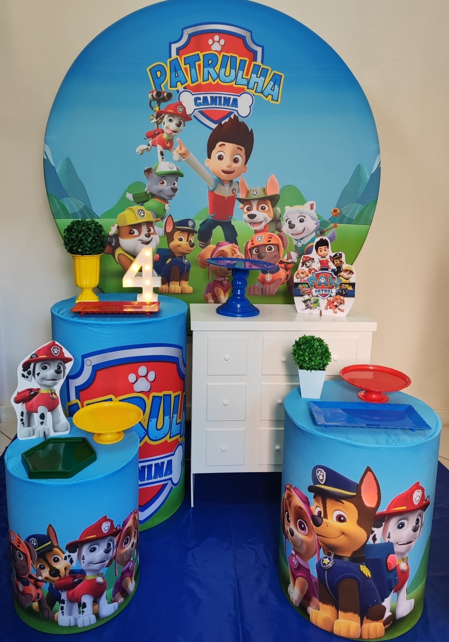 Patrulha Com Cômoda - Gi Festas  Pegue e Monte
