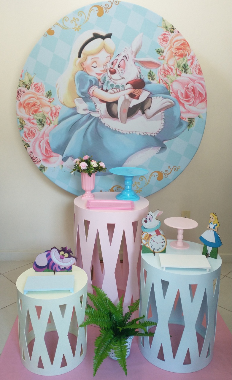 Alice No Pais das Maravilhas, Cilindrox - Gi Festas  Pegue e Monte