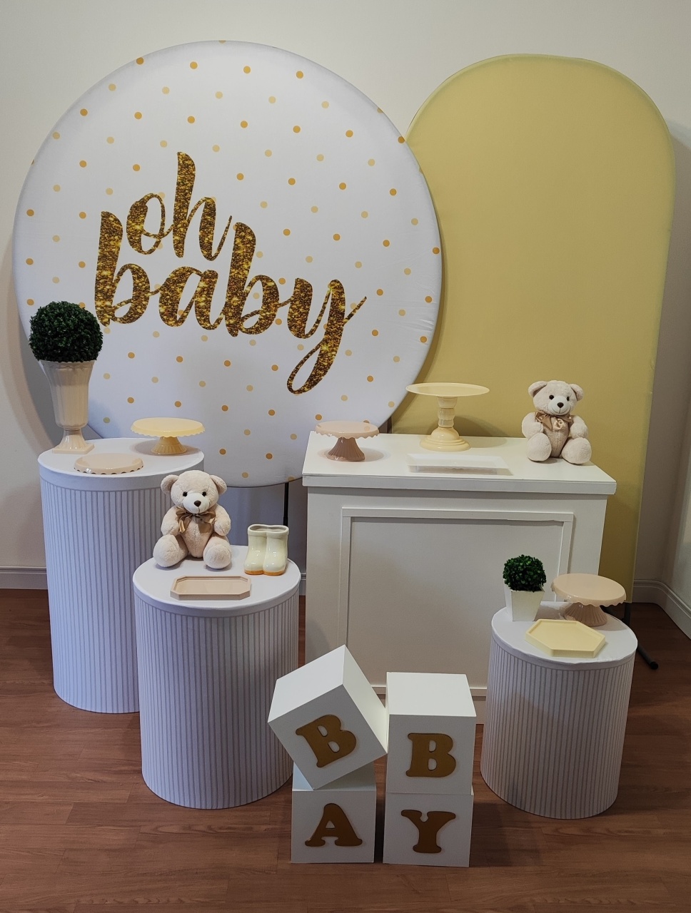 Oh Baby Com Romano Amarelo - Gi Festas  Pegue e Monte