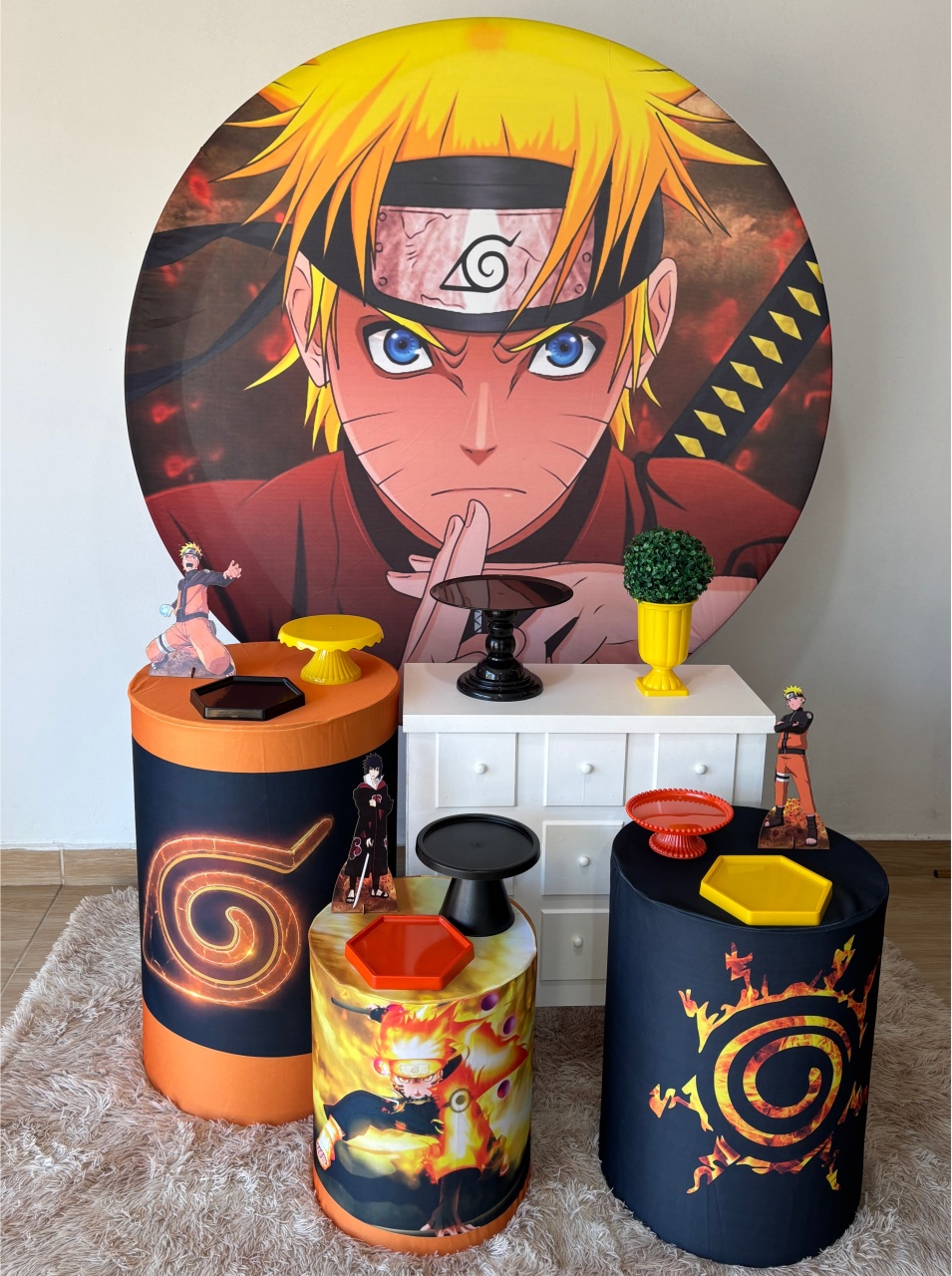 Naruto Com Painel Romano - Gi Festas  Pegue e Monte