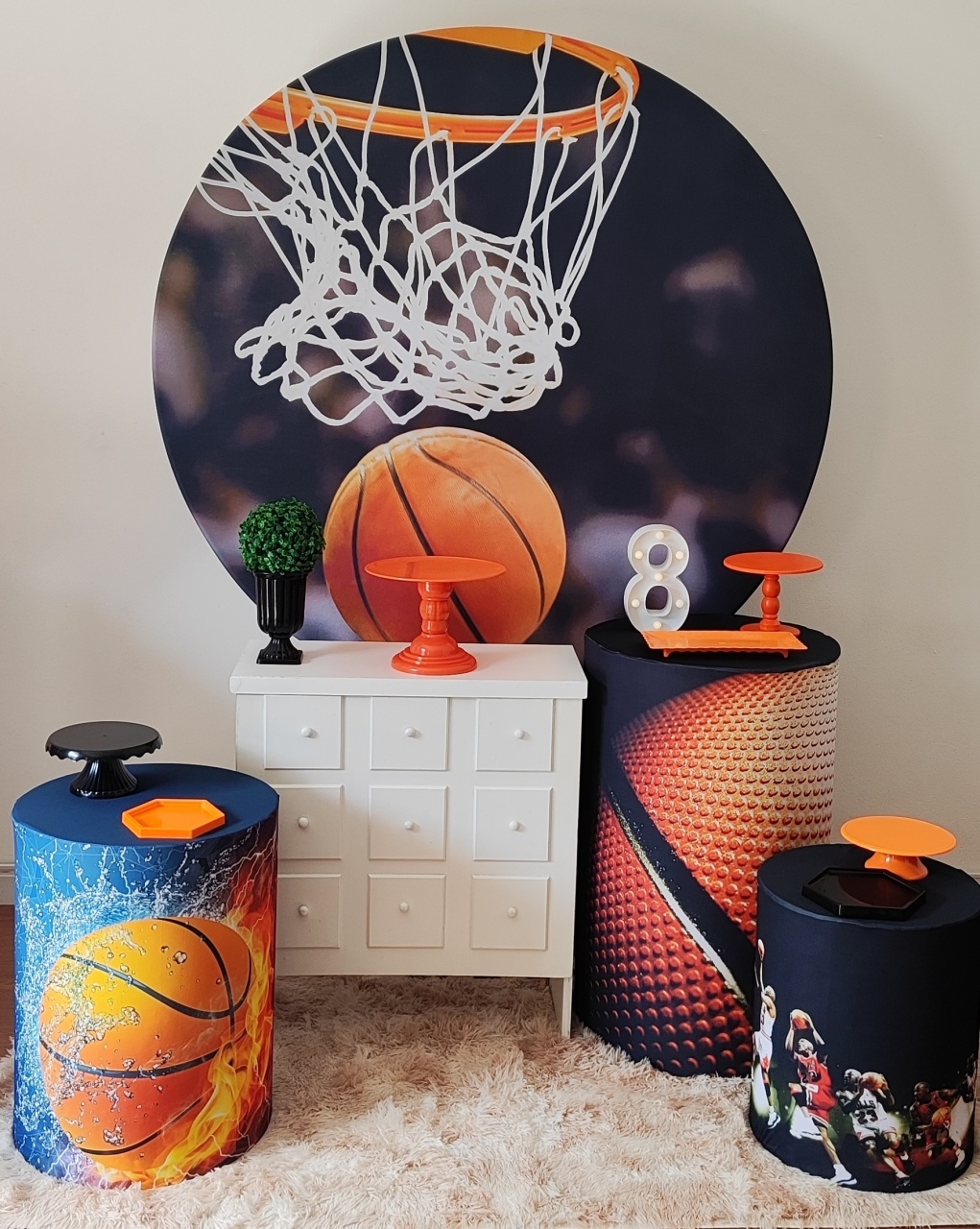 Basquete Com Cômoda - Gi Festas  Pegue e Monte