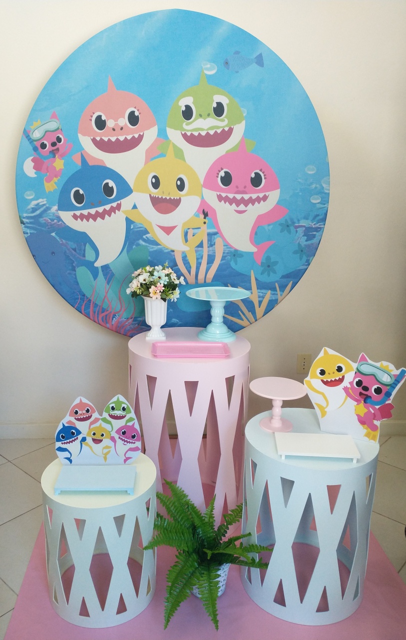 Baby Shark Menina - Gi Festas  Pegue e Monte