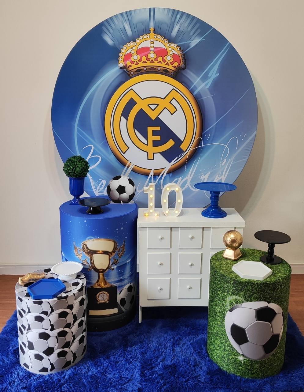 Real Madrid Com Cômoda - Gi Festas  Pegue e Monte