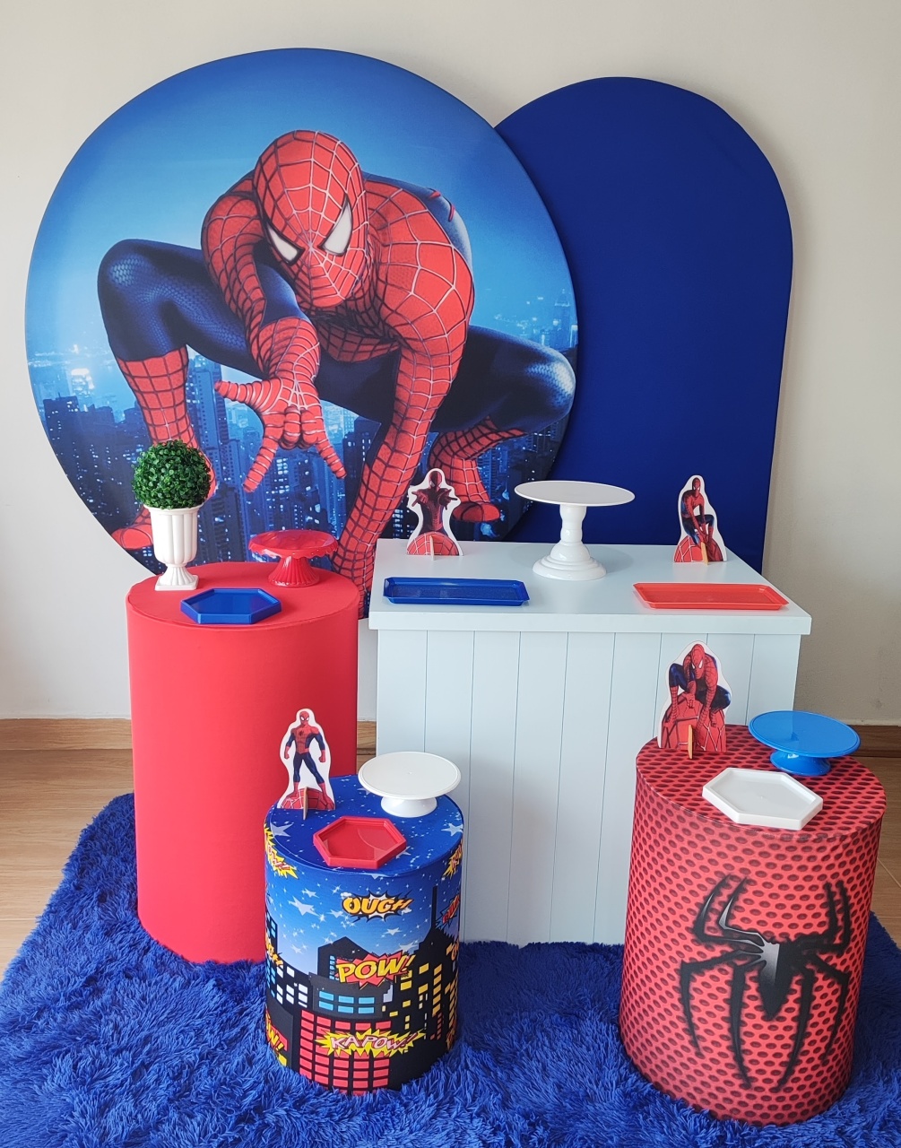 Homem Aranha Com Painel Romano - Gi Festas  Pegue e Monte