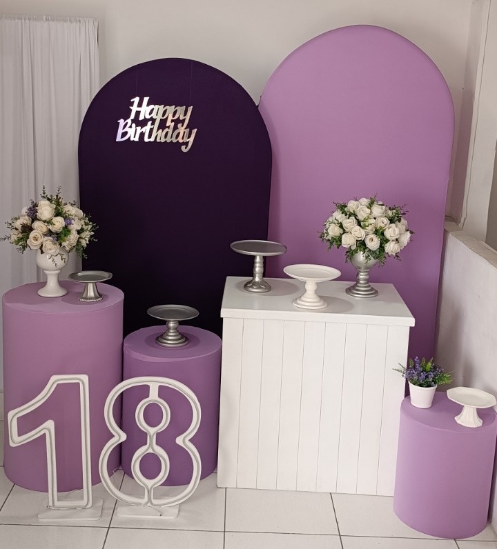 Kit Preto Com Lilás Diamante - Inspire Festas