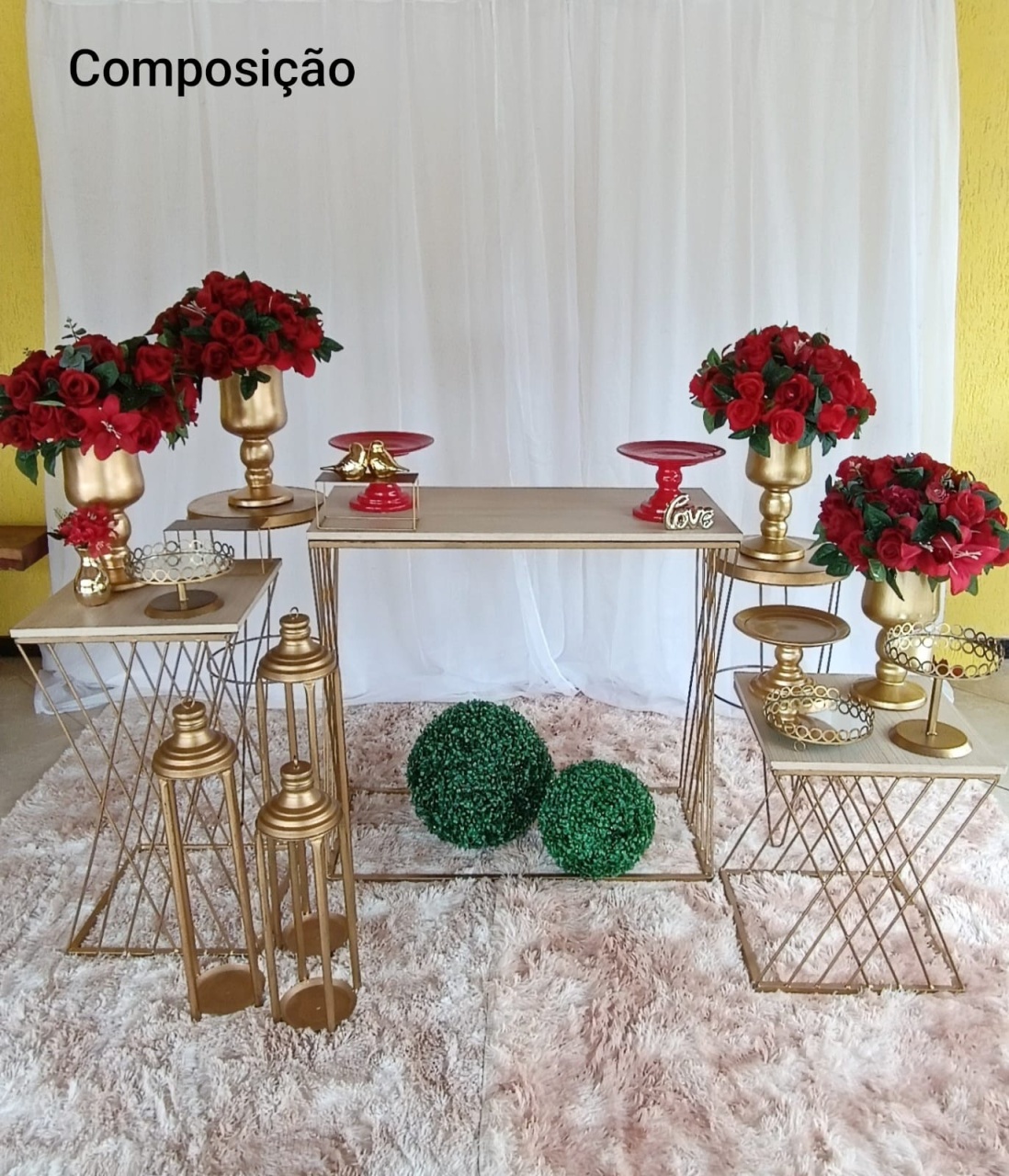 Kit Casamento Vermelho Composição - Inspire Festas