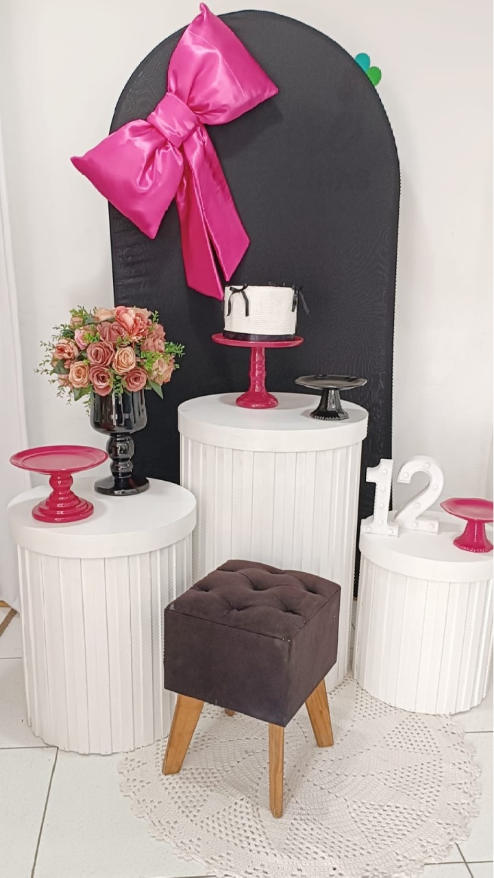Kit Com Laço Rosa Ouro - Inspire Festas