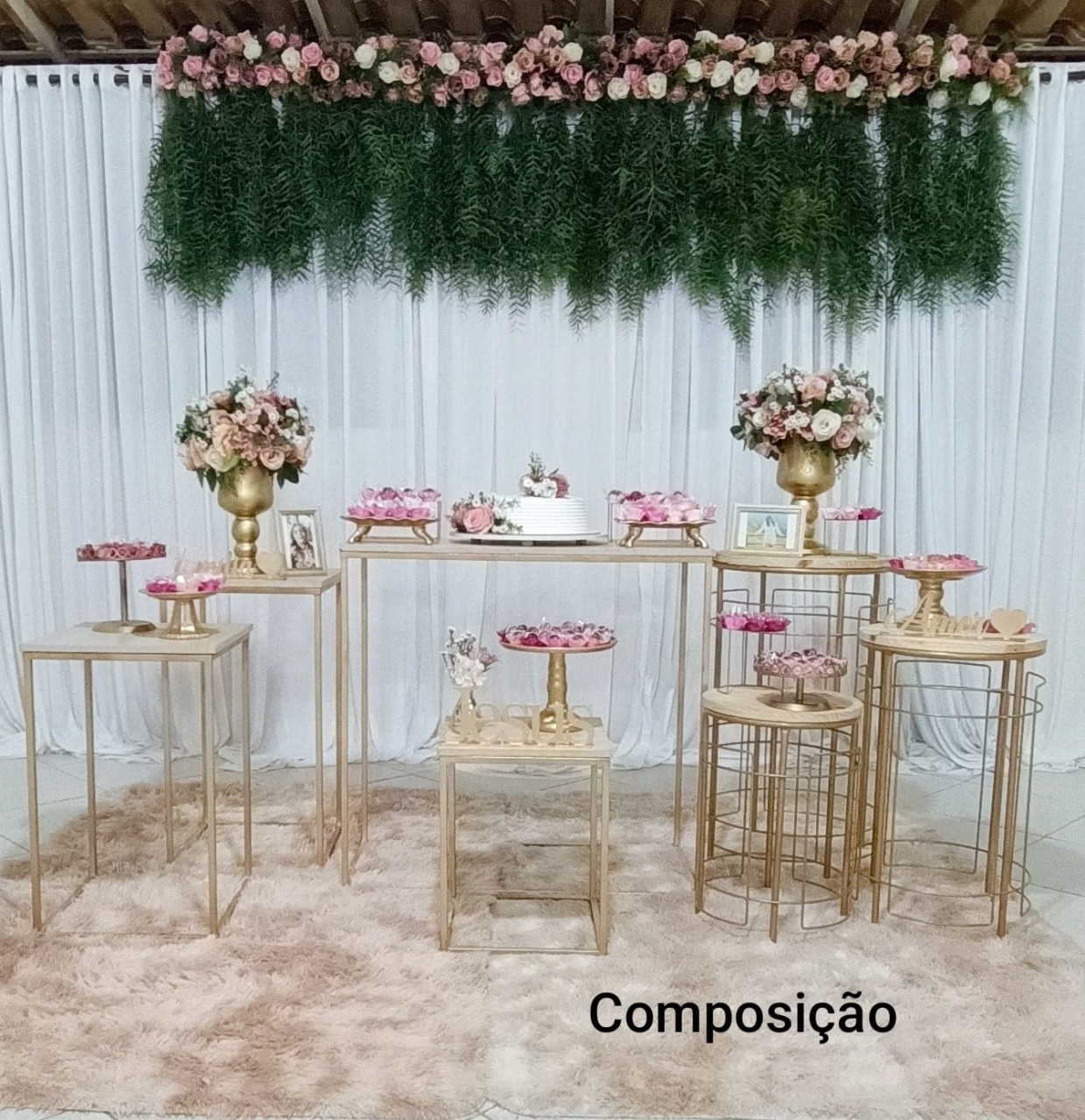Kit Floral Folhagem Pendente Composição - Inspire Festas