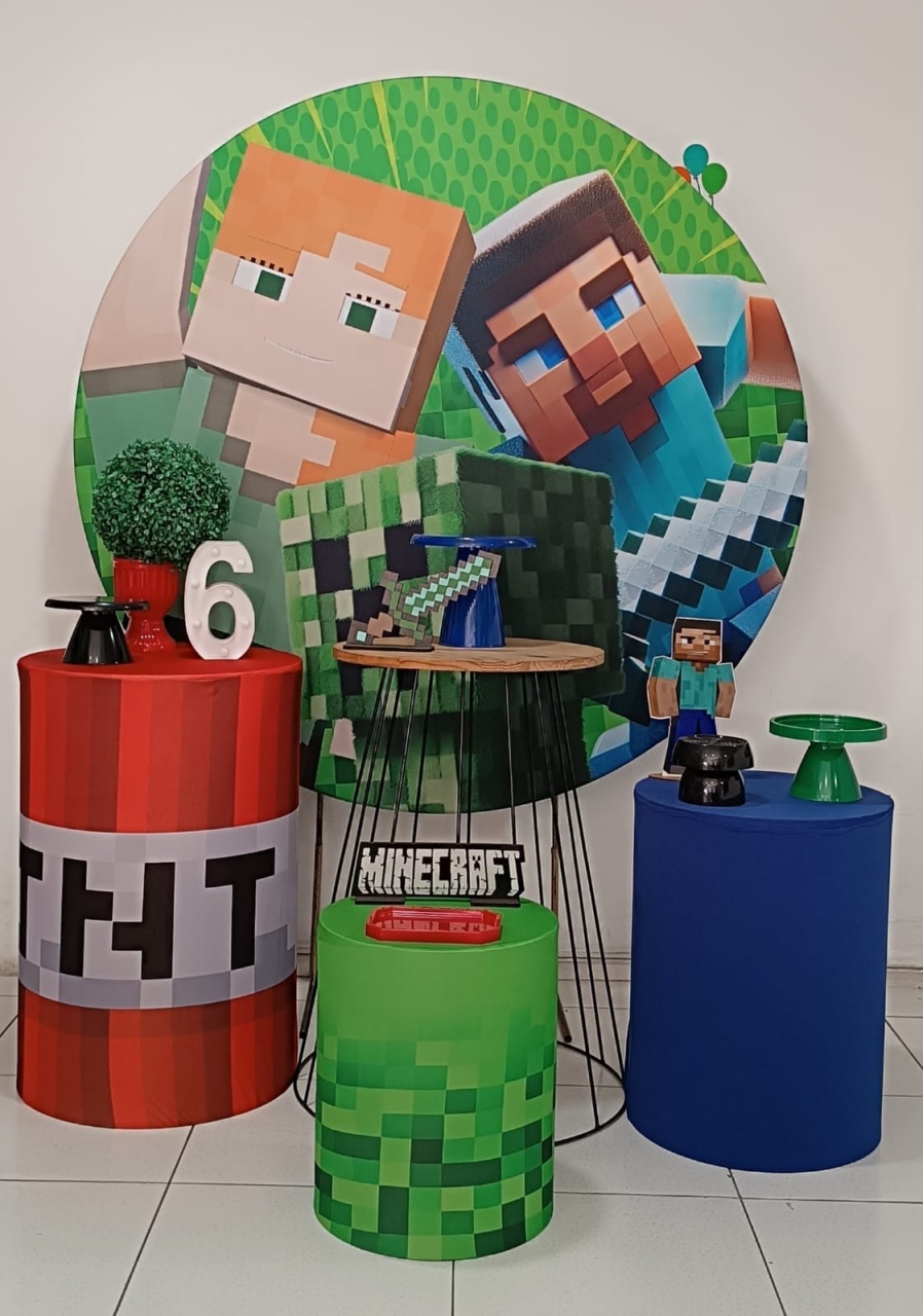 Kit Minecraft Novo Ouro - Inspire Festas