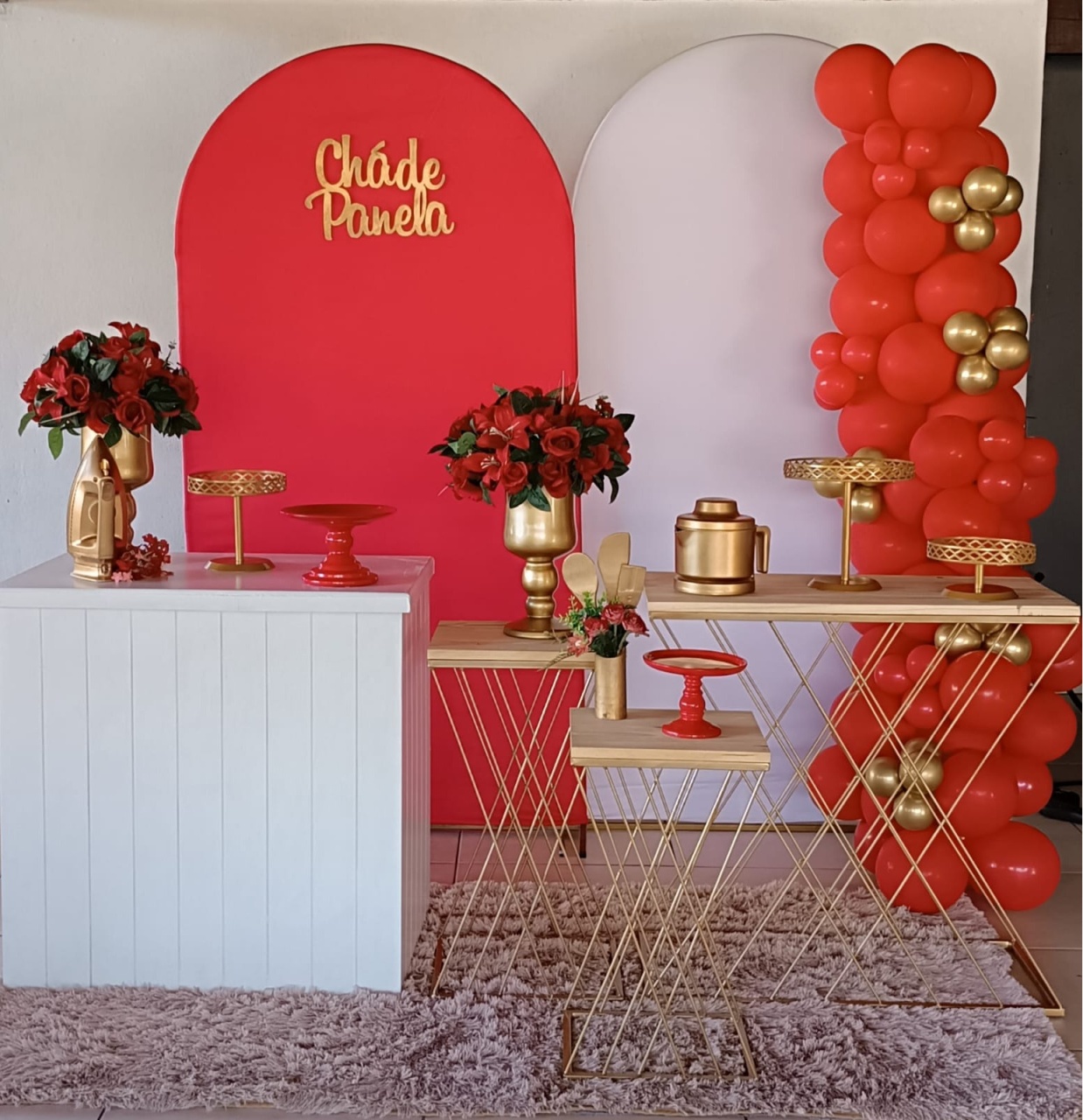 Kit Cha de Panela Vermelho Diamante - Inspire Festas