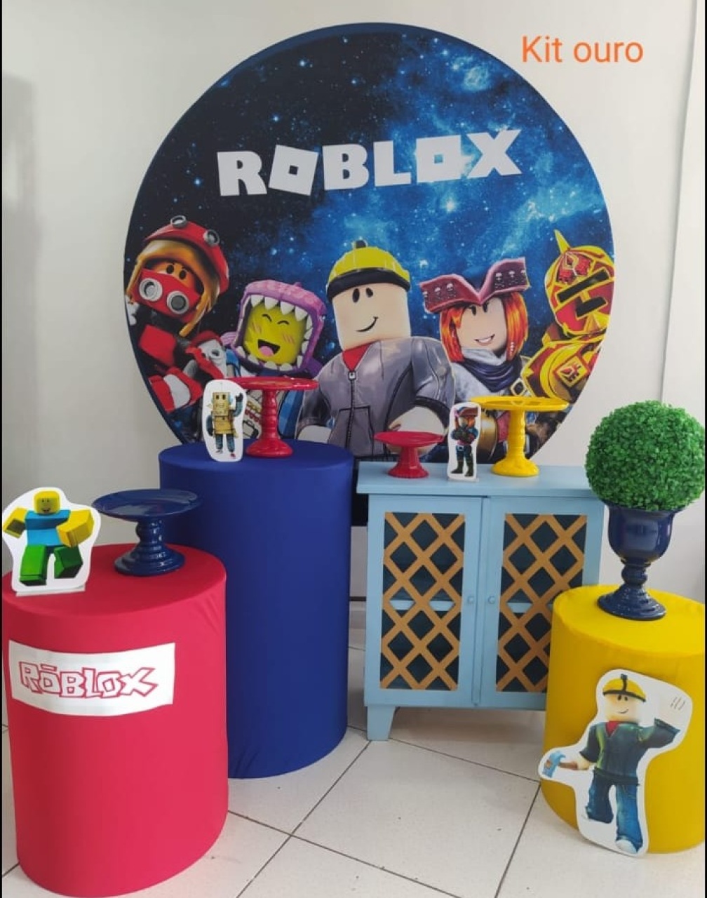 Kit Roblox Ouro - Inspire Festas